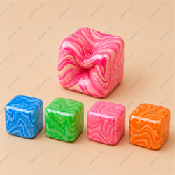 Сквиш cube squeeze - разводы (микс) 10276