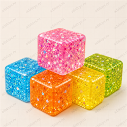 Сквиш cube squeeze - блёстки (микс) 10274