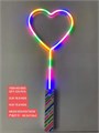Палочка неон сердечко радужный 10053
